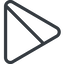 Triangle, thin, line, left, normal, equilateral, circle, square, horizontal, mirror, prohibited, empty, none icon