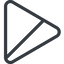 Triangle, thin, line, right, normal, equilateral, circle, square, prohibited, empty, none icon
