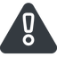 Triangle, normal, solid, equilateral, mark, warning, exclamation, alert icon