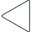 Triangle, thin, line, left, equilateral, equilateral-triangle icon