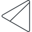 Triangle, thin, line, left, equilateral, circle, square, prohibited, empty, none icon