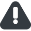 Triangle, wide, solid, equilateral, mark, warning, exclamation, straight, info, exclamation-mark icon