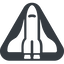 Triangle, up, wide, solid, equilateral, space, nasa, shuttle, spacecraft, orbiter, satellite, space-shuttle, astronaut, discovery, atlantis, columbia, challenger, rocket, space-shuttle-solid icon