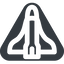 Triangle, up, wide, solid, equilateral, space, nasa, shuttle, spacecraft, orbiter, satellite, space-shuttle, astronaut, discovery, atlantis, columbia, challenger, rocket, space-shuttle-wide icon