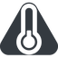 Triangle, wide, solid, equilateral, temperature, low, freeze, thermometer, cold, temperature-low, temperature-low-wide icon