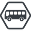 Line, normal, wide, hexagon, horizontal, mirror, car, vehicle, transport, bus, side, bus-side icon