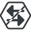Line, up, normal, hexagon, horizontal, mirror, arrow, prohibited, update, change, switch, select, revert, double, double-arrow, change-solid icon