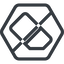 Line, normal, hexagon, horizontal, mirror, remove, prohibited, eraser, erase, rubber icon
