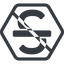Line, normal, hexagon, prohibited, text, type, editor, font, typography, font-style, strikethrough, strike, strikethrough-solid icon