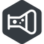 Left, normal, solid, hexagon, bubble, bubbles, graduated, erlenmeyer, chemical, flask, lab, laboratory, chemistry, potion, glassware, conical, bubbling, boiling, bulbous, erlenmeyer-bubbling icon