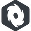 Right, normal, solid, hexagon, galaxy, space, spiral, milky-way, milky, way, cosmos, celestial, stellar, universe, galaxy-solid-alt, galactic icon