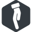 Right, normal, solid, hexagon, healthcare, help, care, gift, hand, giving, giving-hand, love, give, giving-hand-solid icon