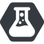 Up, normal, solid, hexagon, horizontal, mirror, bubble, bubbles, graduated, erlenmeyer, chemical, flask, lab, laboratory, chemistry, potion, glassware, conical, bubbling, boiling, bulbous, erlenmeyer-bubbling-alt-solid icon