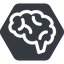 Normal, solid, hexagon, side, human, idea, brain, intelligence, brain-side-alt, synapse, neuron, memory icon