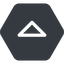 Up, normal, solid, hexagon, arrow, direction, caret icon