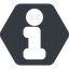 Normal, solid, hexagon, info, tag, information, faq, info-solid icon