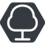 Normal, solid, hexagon, tree, forest icon