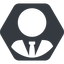 Normal, solid, circle, hexagon, user, tie, admin, administrator, superuser, user-tie-circle icon