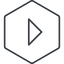 Thin, line, right, hexagon, arrow, direction, caret, caret-thin icon