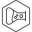 Thin, line, right, hexagon, bubble, bubbles, graduated, erlenmeyer, chemical, flask, lab, laboratory, chemistry, potion, glassware, conical, bubbling, boiling, bulbous, erlenmeyer-bubbling-alt-thin icon