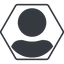 Thin, line, hexagon, user, man, woman, person, user-circle-solid, auth, authentification icon