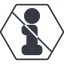 Thin, line, solid, hexagon, prohibited, info, tag, information, faq, info-solid icon