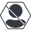 Thin, line, hexagon, user, man, woman, person, prohibited, user-circle-solid, auth, authentification icon