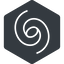 Thin, right, solid, hexagon, horizontal, mirror, galaxy, space, spiral, milky-way, milky, way, cosmos, celestial, stellar, universe, galaxy-thin-alt, galactic icon