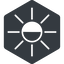 Thin, right, solid, hexagon, star, light, brightness, luminosity, intensity, brilliance, lighter, darker, dark, mode, Illumination, sun, shine, flash, ray, brightness-thin, brightness-thin-half, brightness-half icon