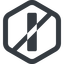 Line, right, wide, hexagon, minus, remove, sub, substract, prohibited, collapse, minus-solid, -, less icon