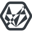 Line, wide, solid, hexagon, brand, horizontal, mirror, social, network, prohibited, brands, repo, gitlab, gitlab-alt, gitlab-alt-solid, wolf icon