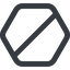 Thin, line, up, wide, circle, square, hexagon, horizontal, mirror, prohibited, empty, none icon