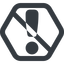 Line, up, wide, hexagon, mark, warning, exclamation, rounded, prohibited, info, exclamation-mark-rounded, alert icon