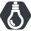 Down, wide, solid, hexagon, horizontal, mirror, light, bulb, brainstorming, creativity, idea, tip, lamp, bulb-wide icon