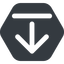 Down, wide, solid, hexagon, upload, uploaded, uploading, upload-wide icon