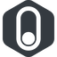 Left, wide, solid, hexagon, setting, apple, on, off, ios, switch, button, radio, switch-wide icon