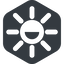 Right, wide, solid, hexagon, star, light, brightness, luminosity, intensity, brilliance, lighter, darker, dark, mode, Illumination, sun, shine, flash, ray, brightness-half, brightness-wide, brightness-wide-half icon