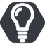 Up, wide, solid, hexagon, light, bulb, brainstorming, creativity, idea, tip, lamp, bulb-wide icon