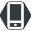 Up, wide, solid, hexagon, iphone, phone, mobile, android, gsm, smartphone, cell, smartphone-wide icon