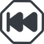 Line, down, normal, octagon, video, play, forward, backward, mp3, player, fast, pause, forward-fast-solid icon