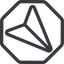 Line, right, normal, octagon, message, paper, messaging, plane, airplane, aeroplane, submit, send, paper-plane, paper-plane-alt icon