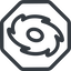 Line, up, normal, octagon, horizontal, mirror, galaxy, space, spiral, milky-way, milky, way, cosmos, celestial, stellar, universe, galactic icon