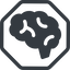 Line, normal, octagon, side, human, idea, brain, intelligence, brain-side, brain-side-alt-solid, synapse, neuron, memory icon