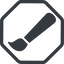 Line, up, normal, octagon, paint, brush, illustrate, drawing, painting, brush-solid icon