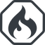 Line, normal, octagon, logo, brand, icon, codeigniter, igniter, code, php, framework, flame, fire icon