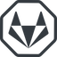 Line, normal, solid, octagon, brand, social, network, brands, repo, gitlab, gitlab-alt, gitlab-alt-solid, wolf icon