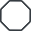 Thin, line, up, normal, circle, square, octagon, empty, none icon