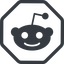 Line, normal, octagon, logo, brand, social, network, link, brands, links, reddit icon