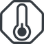Line, normal, octagon, temperature, low, freeze, thermometer, cold, temperature-low icon