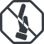 Line, left, normal, octagon, horizontal, mirror, prohibited, healthcare, help, care, gift, hand, giving, giving-hand, love, give, giving-hand-solid icon